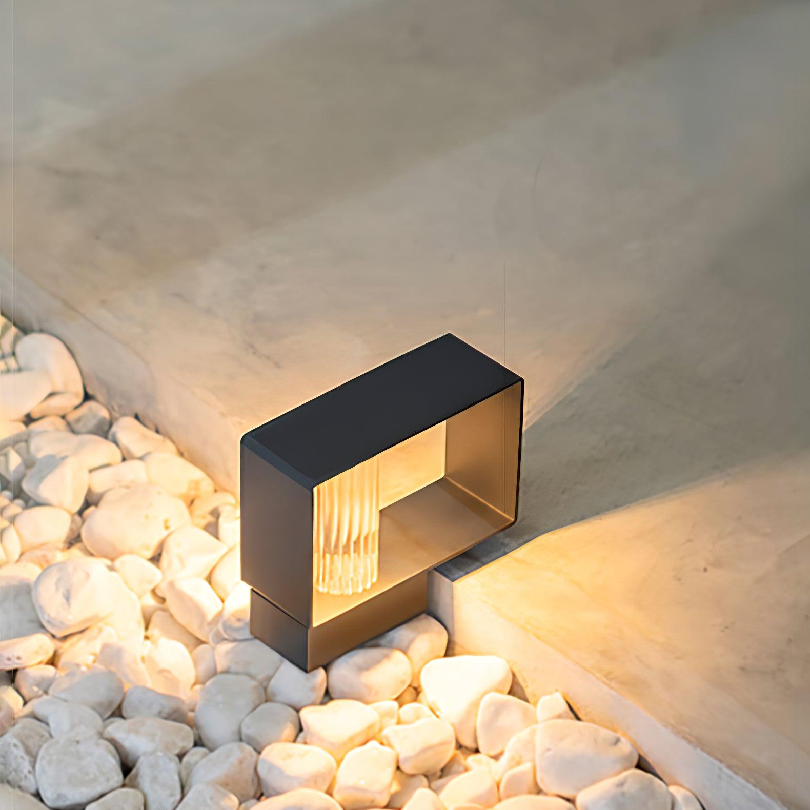 Outdoor Post Lamp with Frame - Durable Weatherproof Light for Garden, Patio, and Driveway Lighting