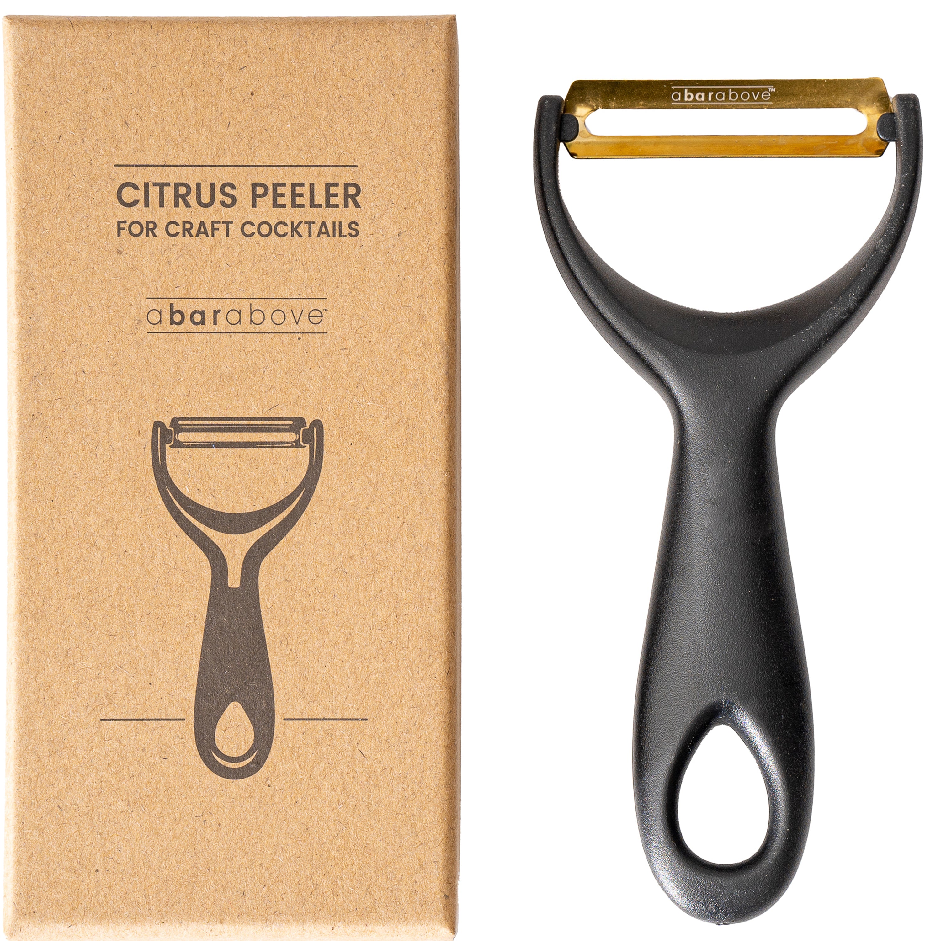 Premium Stainless Steel Citrus Peeler - Gold Kitchen Tool for Peeling Oranges, Lemons & Grapefruits - Perfect for Juicing, Baking & Cocktail Making