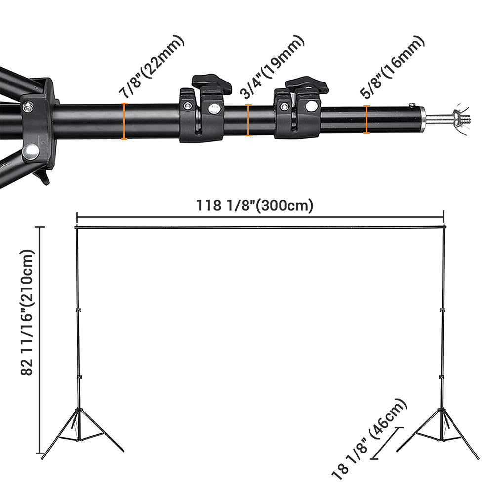 7x10 ft Portable Backdrop Stand for Party Decorations - Heavy Duty Photography Background Support System for Weddings, Events & Photo Shoots