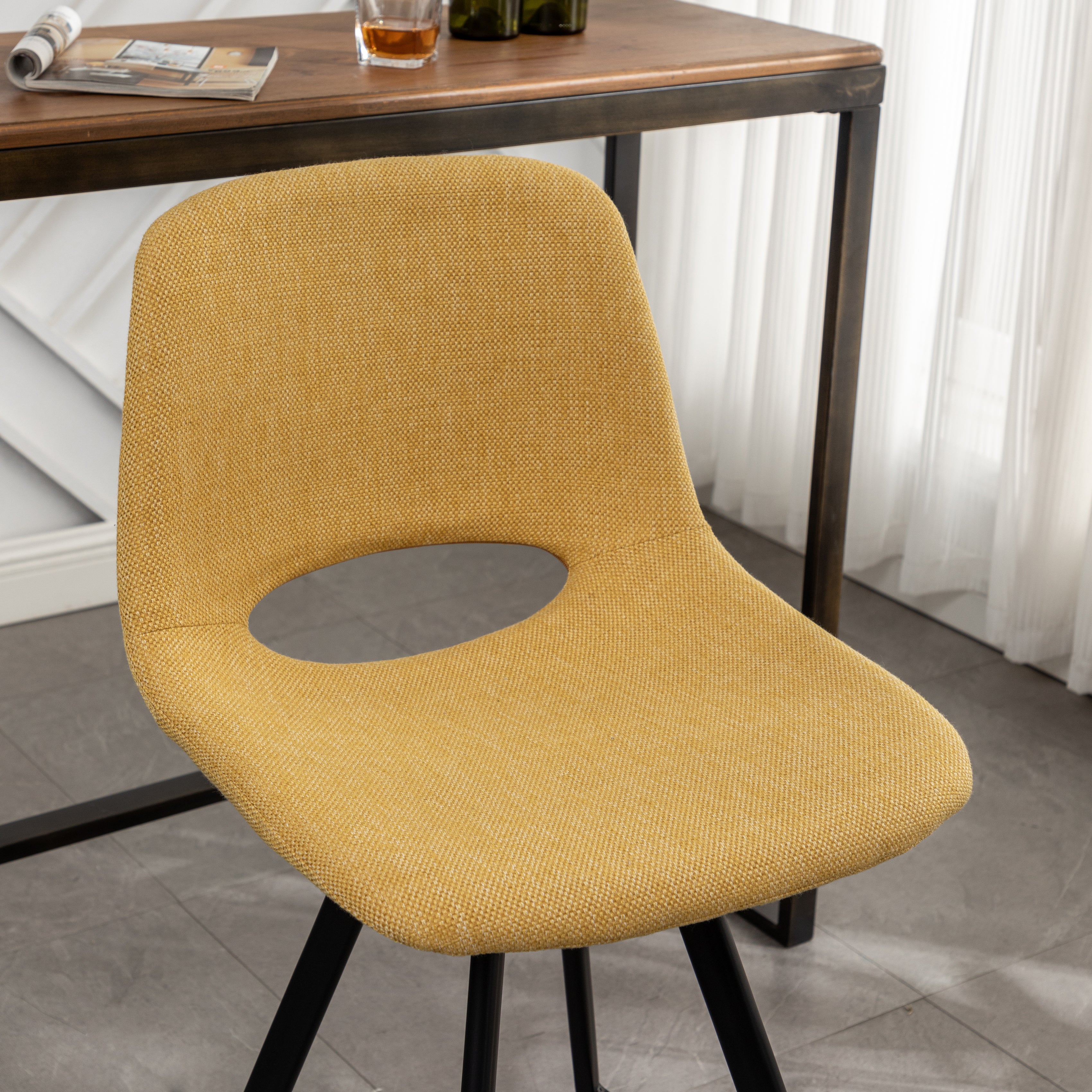 Roundhill Furniture Porth Fabric Kitchen Barstools 28.25
