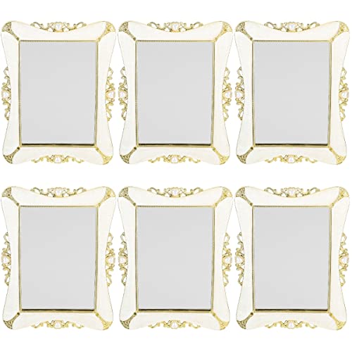 6-Piece European Style Desktop Makeup Mirror Set - Single-Sided Portable Vanity Mirror for Home & Travel | Perfect for Dressing Tables, Bedrooms, and On-the-Go Touch Ups