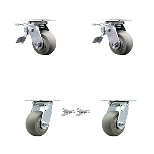 4 Swivel w/2 Lock Brakes & 2 w/Swivel Locks