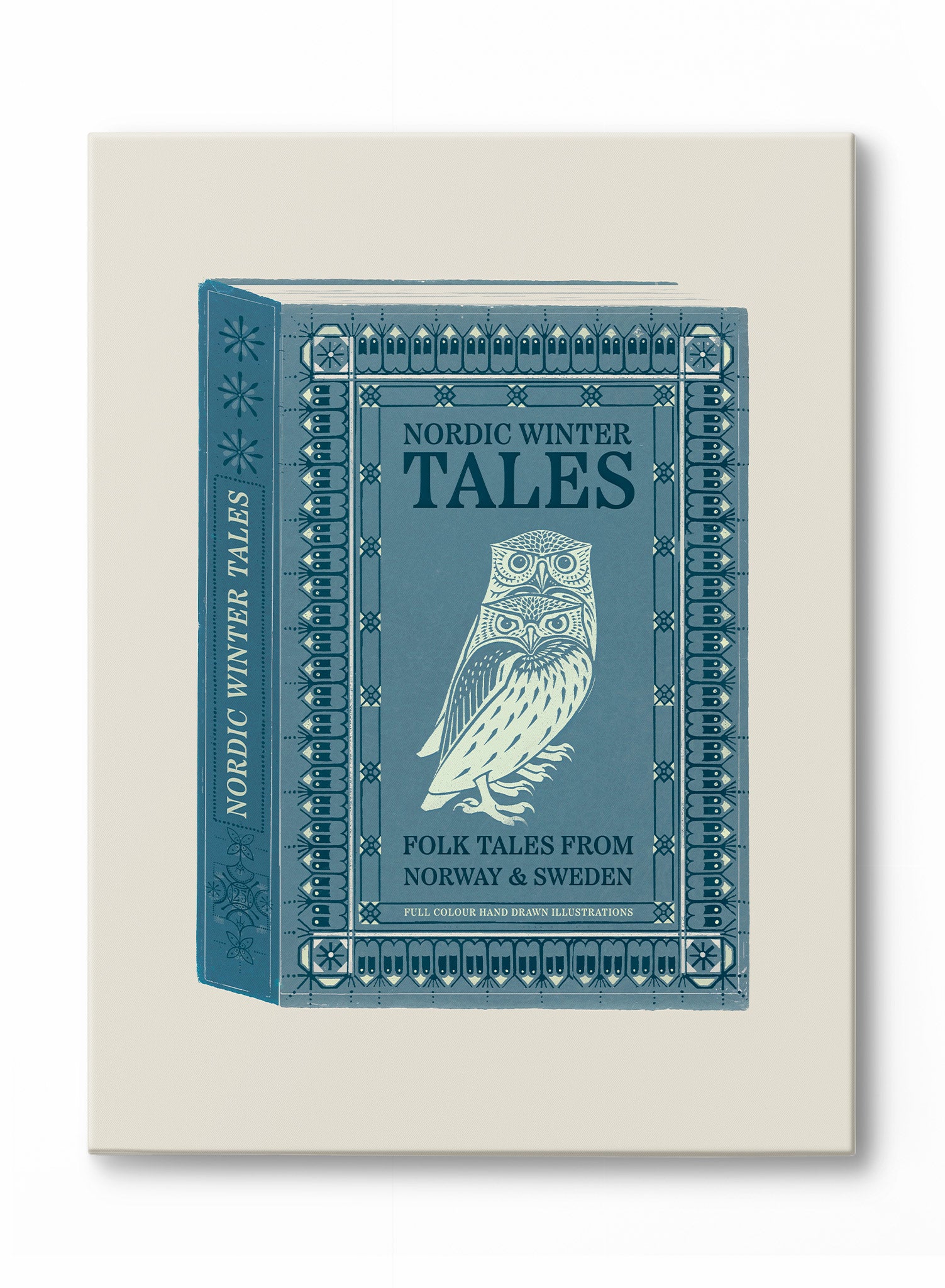 Nordic Tales Book Cover - Premium Canvas Book Protector for Hardcover & Paperback - Perfect for Reading, Travel & Gifts
