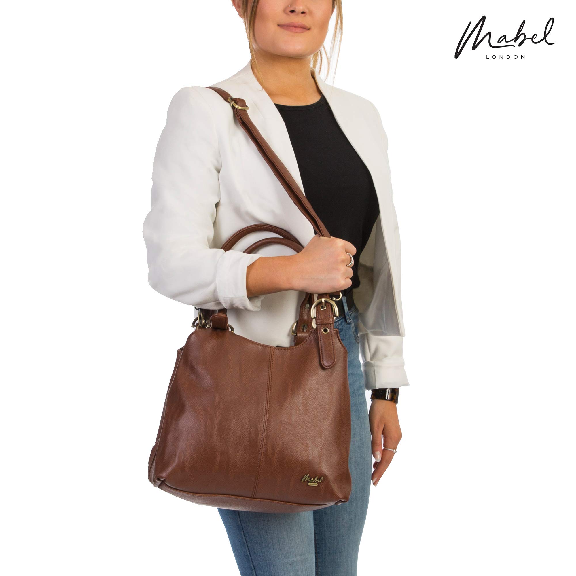 AMELIA Women's Medium Multi-Pocket Handbag with Long Adjustable Shoulder Strap - Stylish Crossbody Purse for Work, Travel & Everyday Use