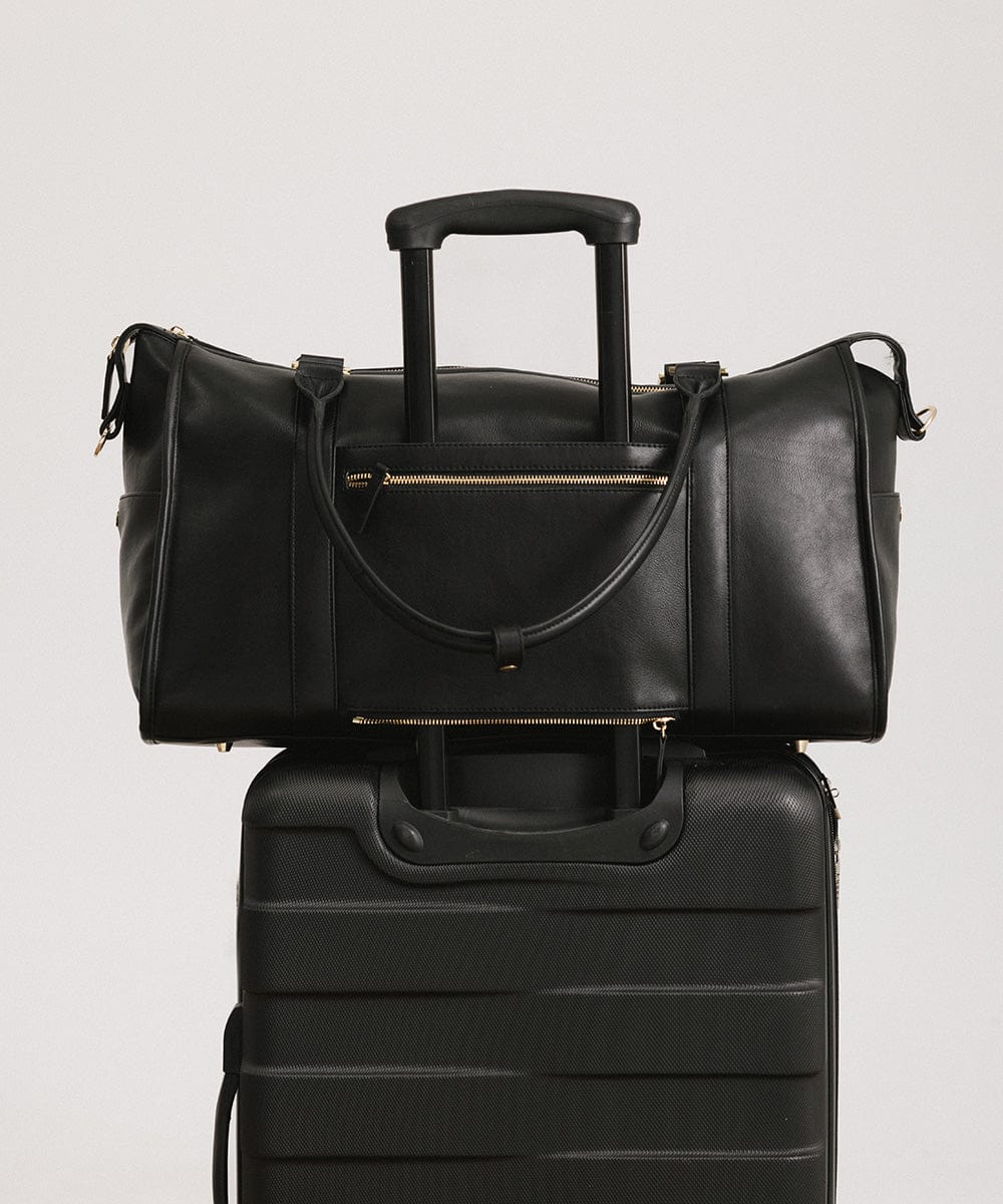 Atlas Weekender Bag - Vegan Leather Duffle for Travel, Gym & Hospital | Stylish & Spacious Carry-On for Women & Men | Perfect for Overnight Trips, Workouts & Maternity Stay