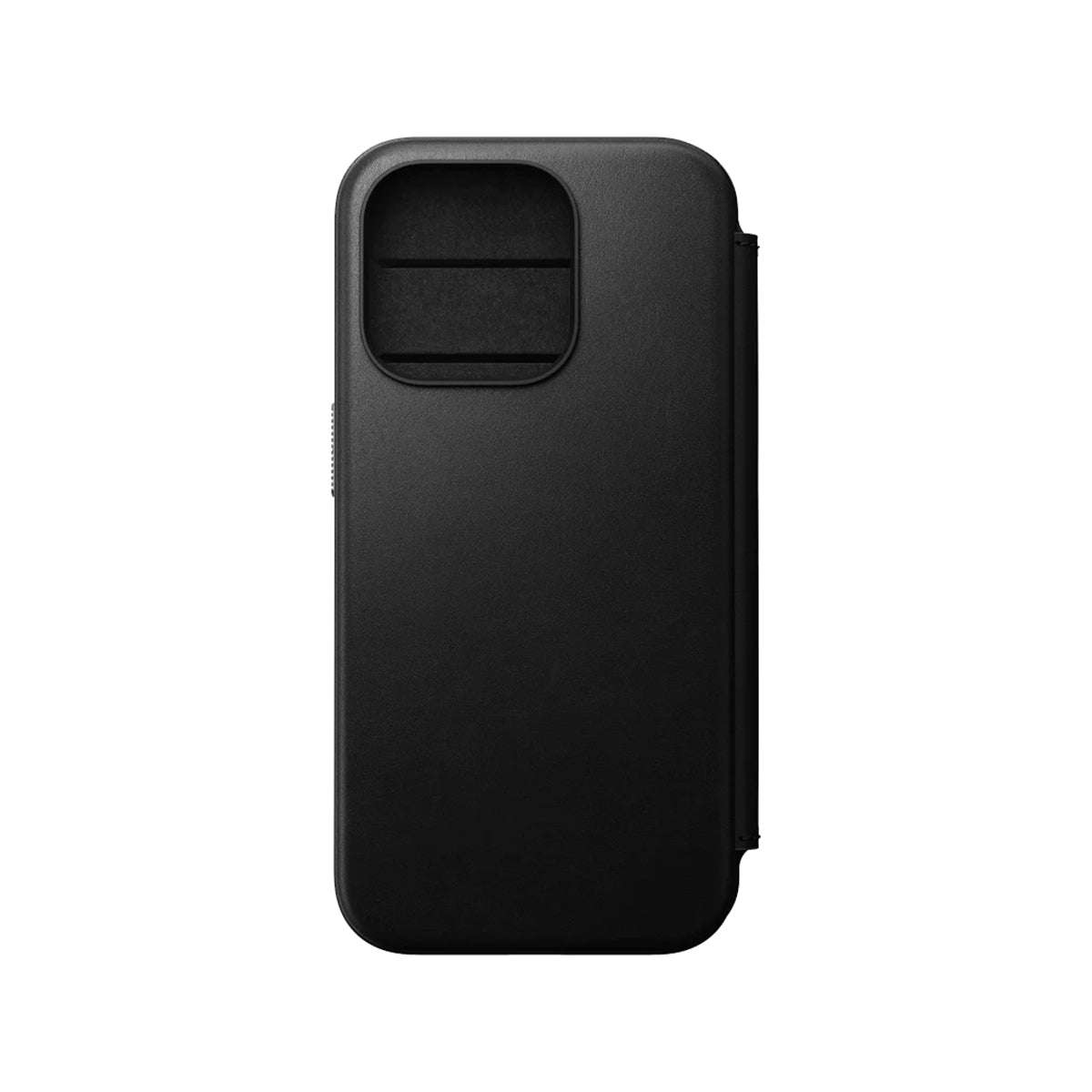 Premium Genuine Leather Folio Case for iPhone 15 Pro - Slim Protective Cover with Card Slots (Black) | NMD Brand | Perfect for Business Professionals & Daily Commuters