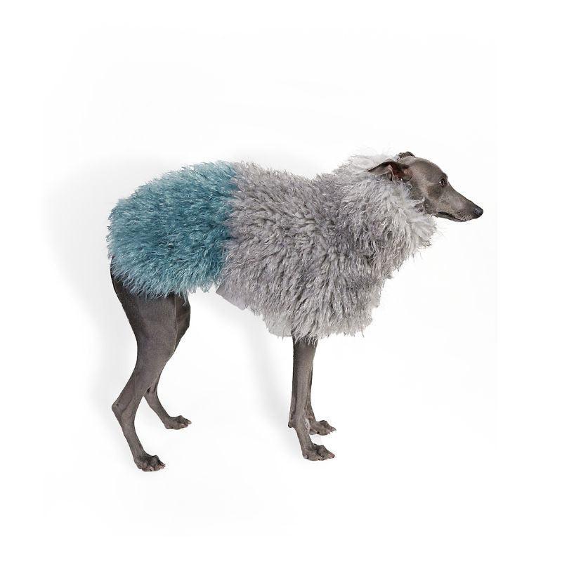 Luxury Blue Sapphire Fur Coat for Women - Winter Fashion Outerwear for Parties & Special Occasions