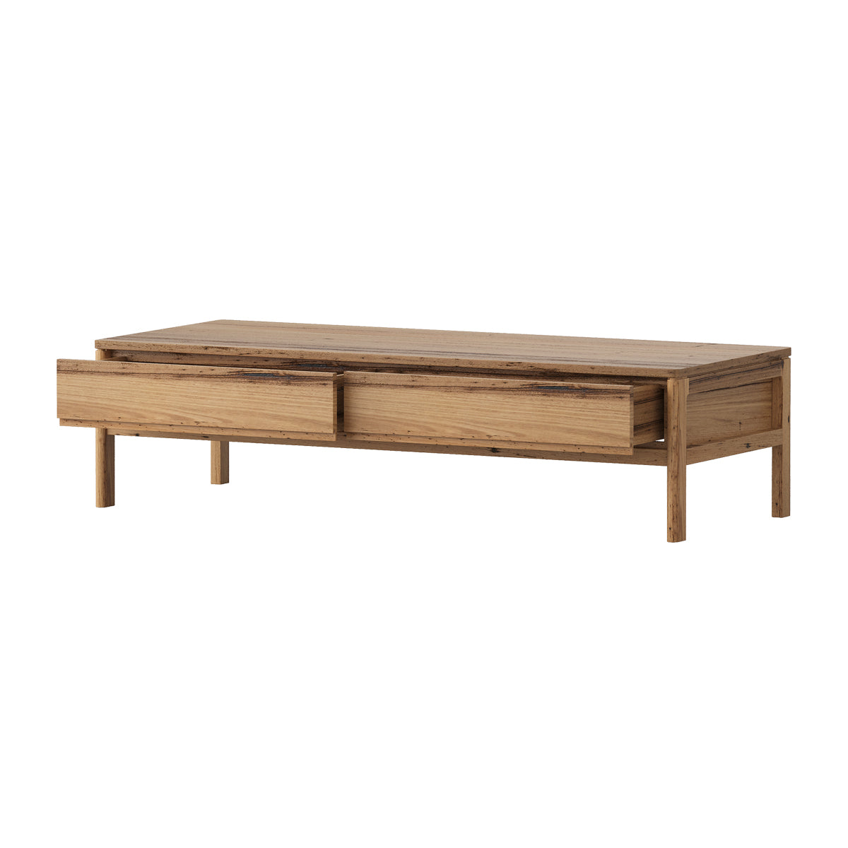 Modern Emilia Coffee Table - Mid Century Style Wooden Living Room Table with Storage Shelf - Perfect for Small Spaces, Apartments & Home Decor