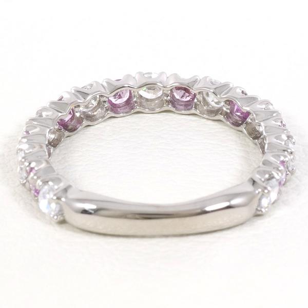 14K White Gold Pink Sapphire & Zirconia Ring for Women - Elegant Wedding, Engagement, Anniversary Jewelry Gift - Perfect for Special Occasions & Everyday Wear