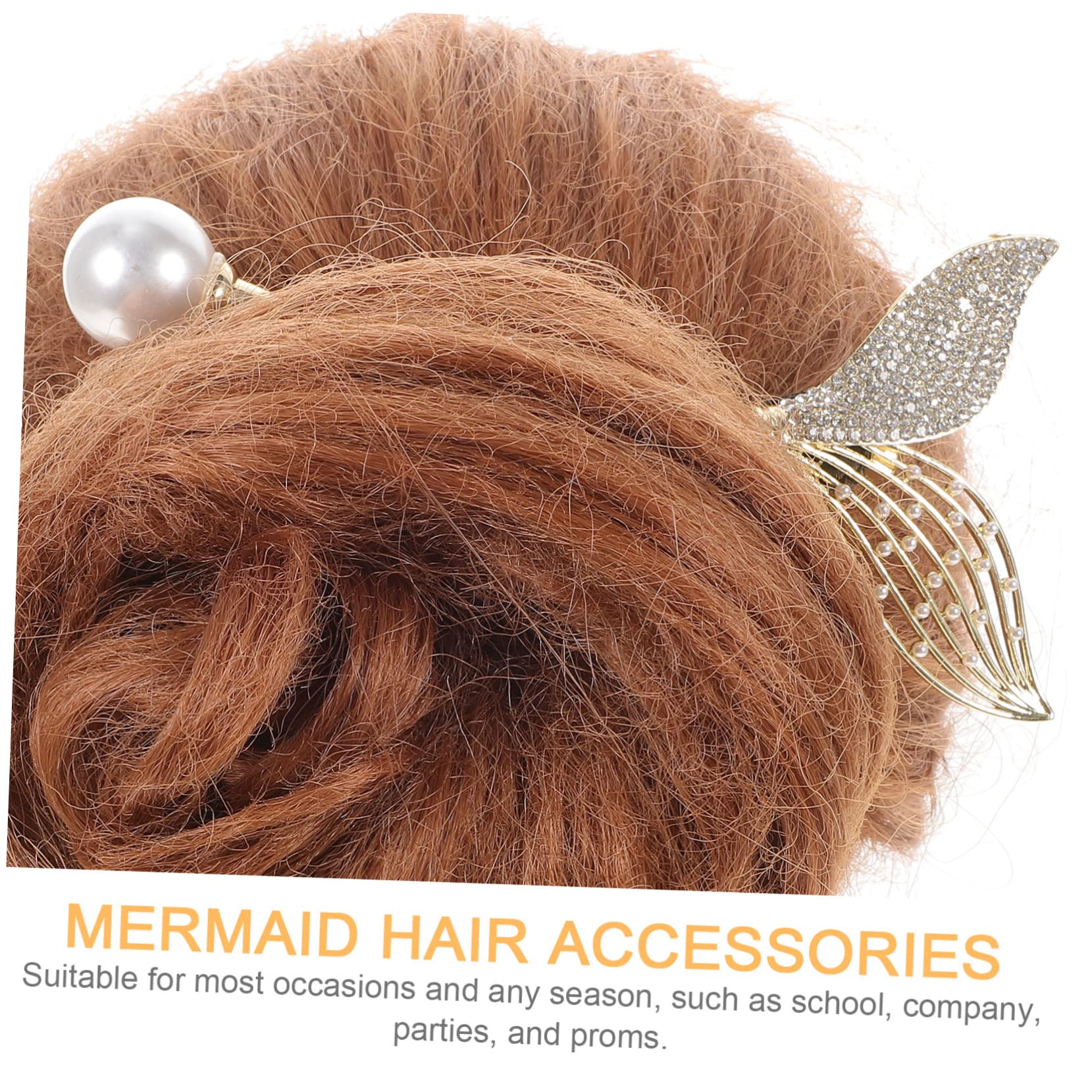 FOMIYES Hair Bun Maker for Women - Elegant Mermaid Tail Rhinestone Bridal Hair Accessory, Lazy Hair Curler for Long Hair - Perfect for Weddings, Parties & Everyday Styling