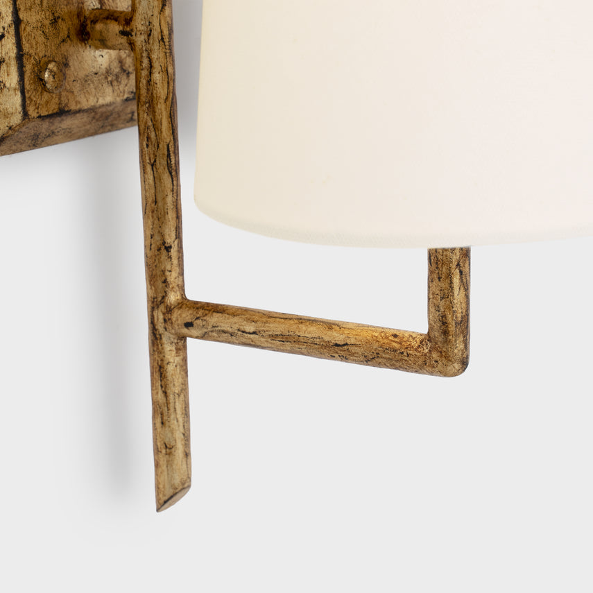 Addison Large Lone Sculpted Sconce Gild - Elegant Wall Lighting for Living Room, Bedroom & Dining Room Decor