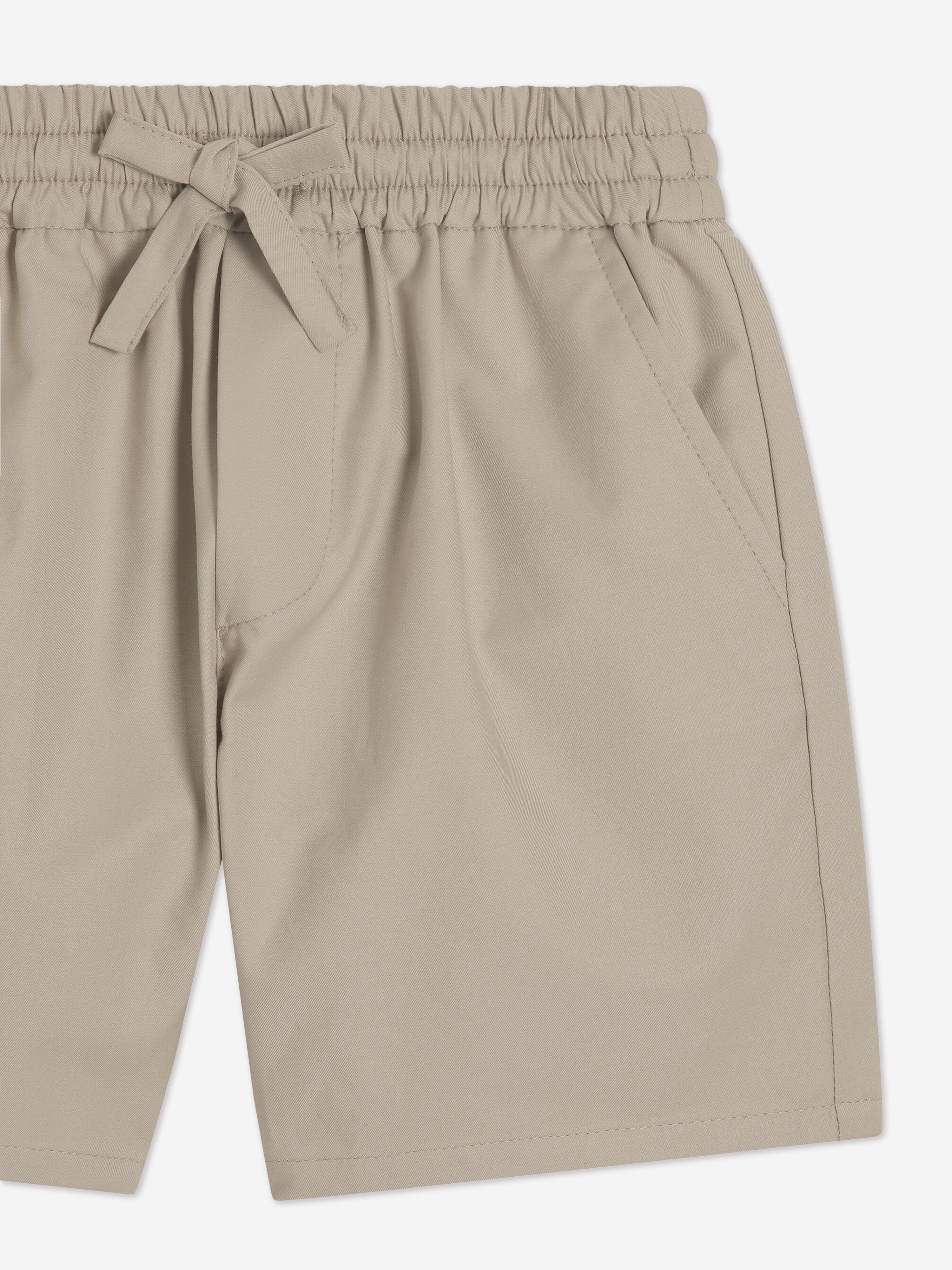Soft Baby Bermuda Shorts in Beige - Comfortable Cotton Shorts for Toddlers | Perfect for Summer Playtime, Beach Outings & Casual Wear