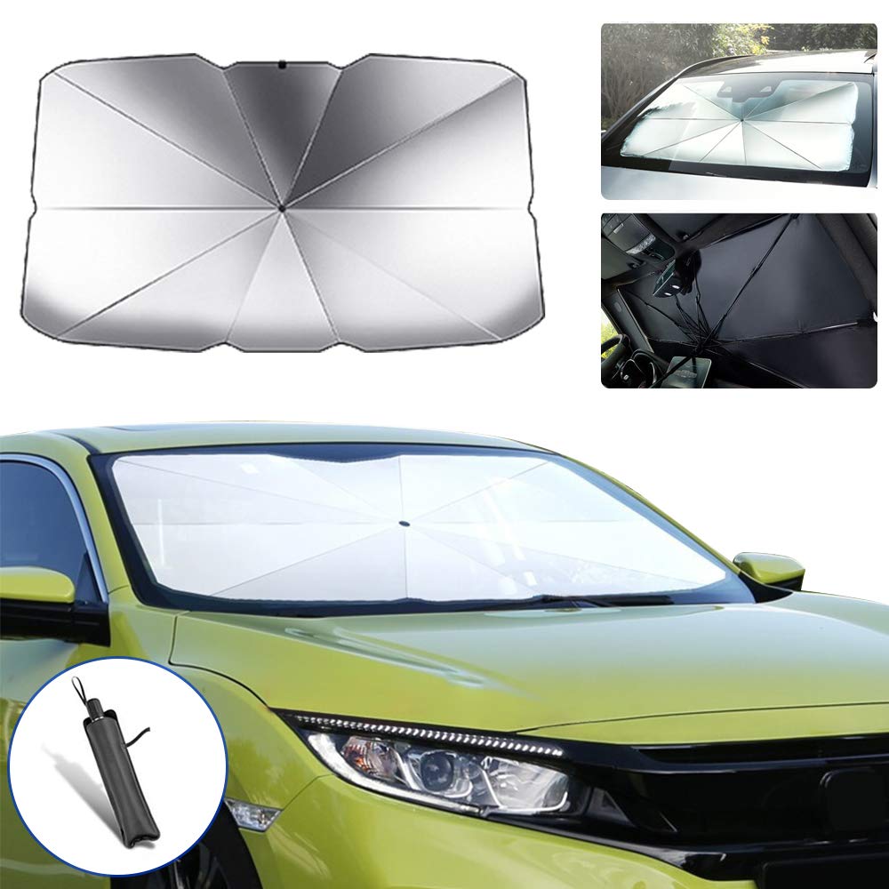 Saitake 145cm x 79cm Car Windshield Sun Shade - UV Protection Sunshade for Subaru Outback | Portable Umbrella Design | Lightweight & Foldable | Perfect for Parking, Travel & Outdoor Use