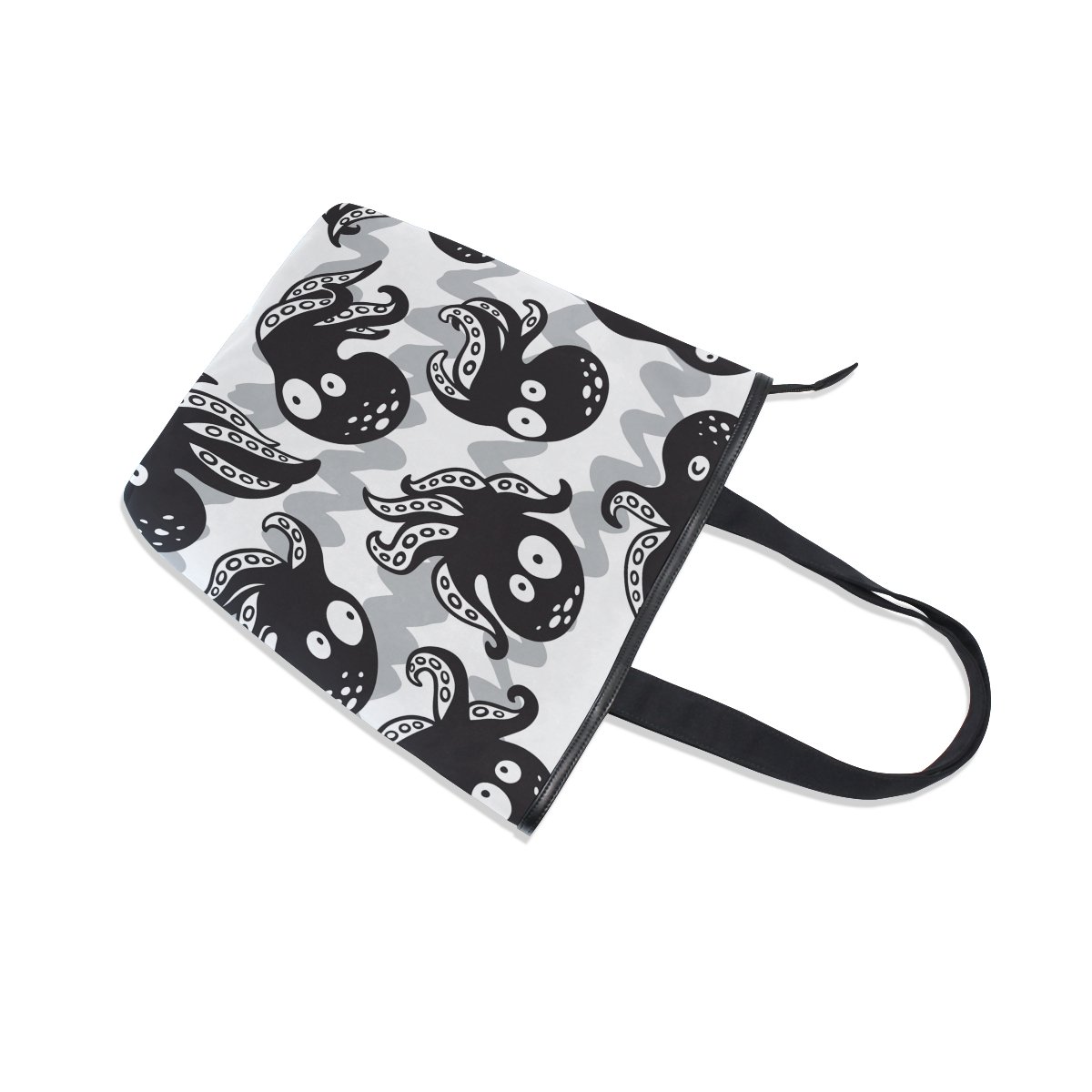 ALAZA Canvas Tote Shoulder Bag - Cute Cartoon Octopus Design Women's Handbag for Work, School & Travel