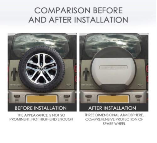 Premium Silver ABS Spare Tire Wheel Cover for Land Rover New Defender 2020-2025 | Durable All-Weather Protection | Perfect for Off-Road Adventures & Urban Driving