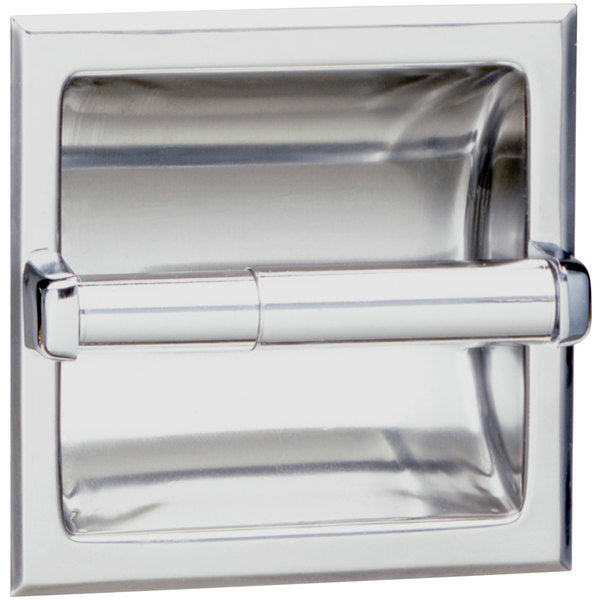 Bobrick B667 Recessed Single Roll Toilet Paper Dispenser - Durable & Space-Saving for Commercial Restrooms & Public Washrooms