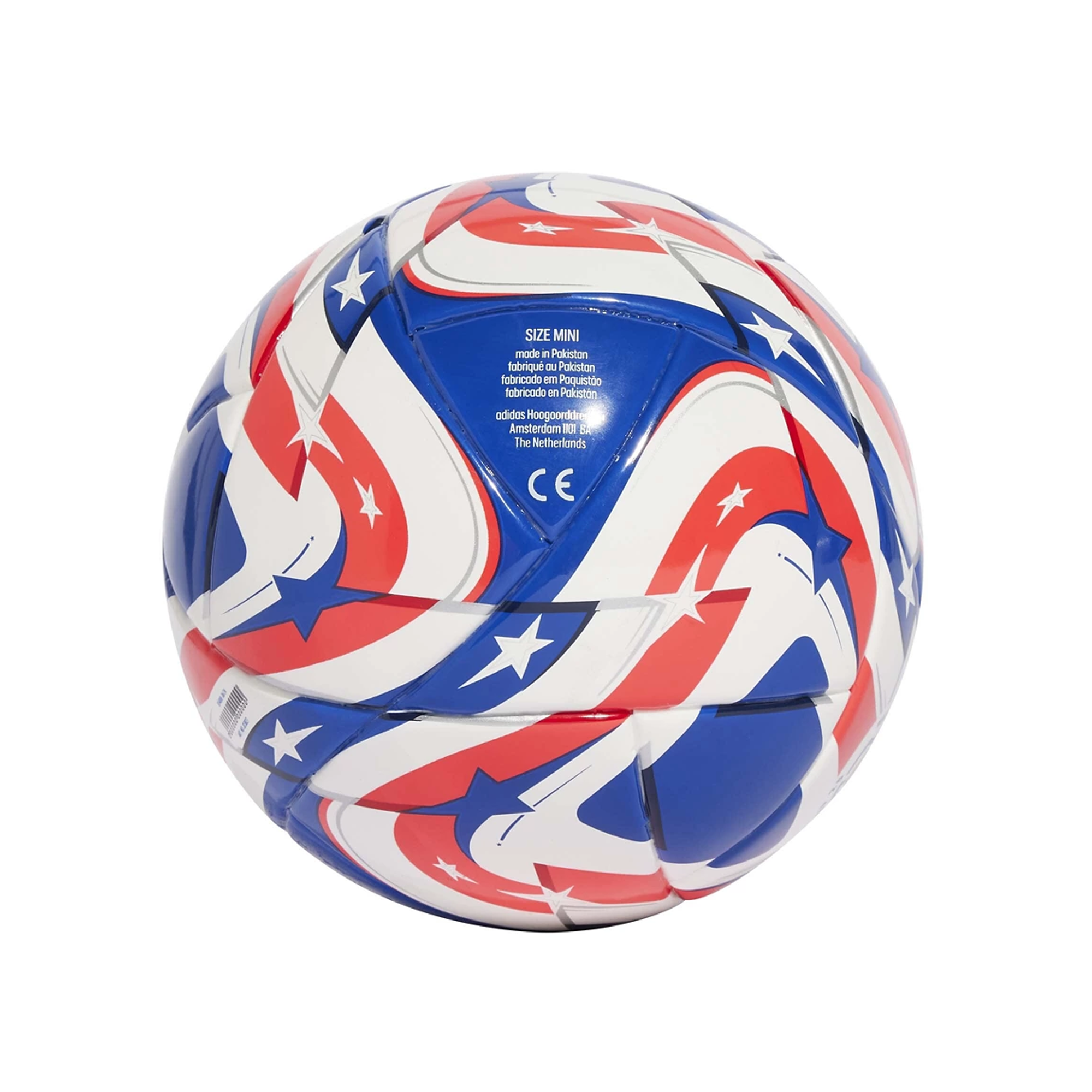 Adidas Club World Cup Mini Soccer Ball 25/26 - White/Power Blue/Lucid Red - Official Match Ball Replica for Kids Training, Collectibles & Indoor/Outdoor Games