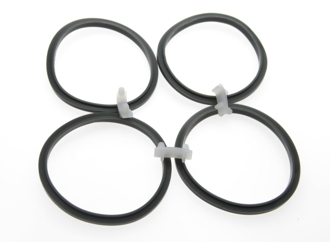 NutriBullet Blender Replacement Gaskets - 4 Pack with 3 Free Shock Absorbing Pads | Compatible with NB-101B, NB-WL012-23, NB-WL088-02, NBR-0601, NB-101 Models | Perfect for Smoothie Making, Food Processing, and Daily Blending Needs