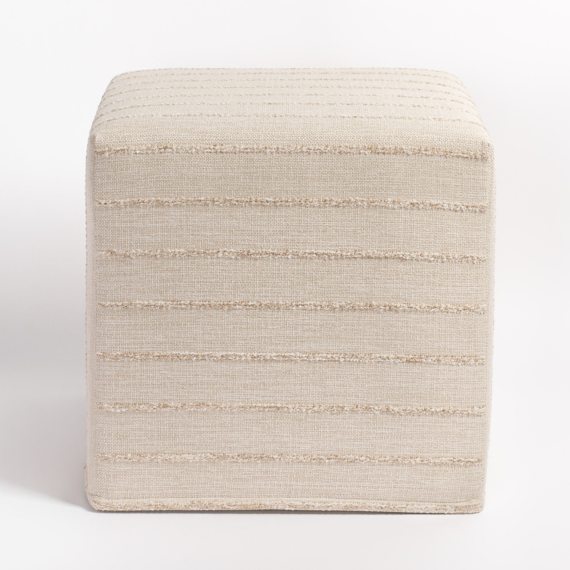 Handmade 16x16 Cube Ottoman with Raffia Weave - Stylish and Durable Footstool for Living Room, Bedroom, or Office Decor