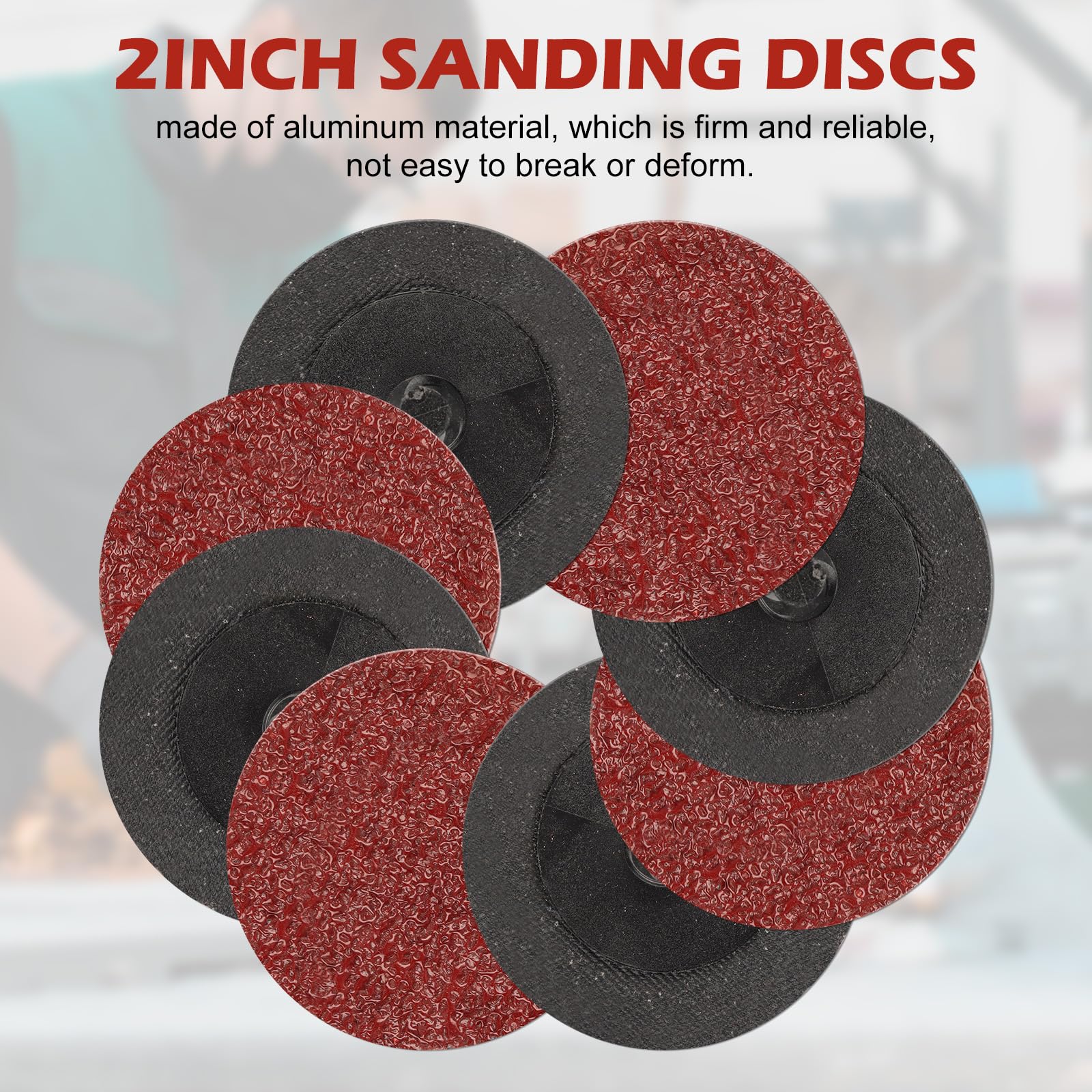 2 Inch Sanding Discs 150 Pack - 36 Grit Quick Change Sanding Discs for Angle Grinder, Surface Preparation, Paint & Rust Removal - Perfect for Metal, Wood & Auto Body Work