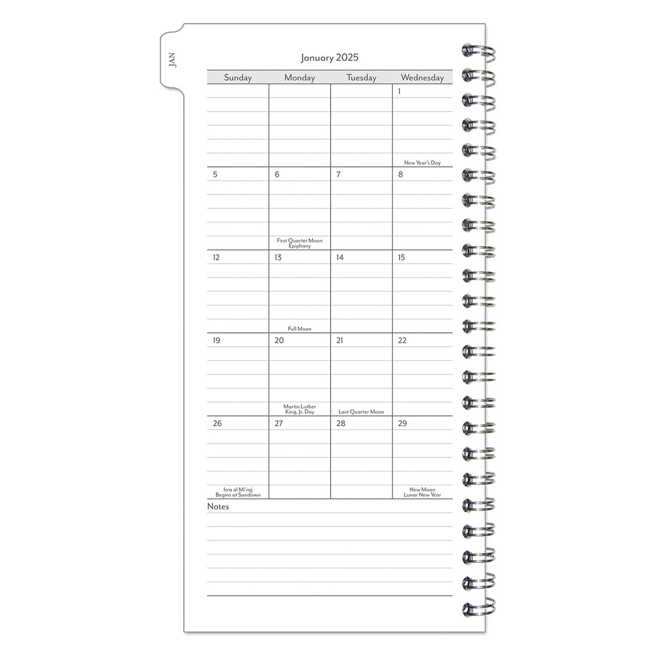 FranklinCovey 2025 Monthly Wire-Bound Planner - Slim Pocket Size (January - December) | Perfect for Business Professionals, Students & Goal Tracking | Ideal for Office, School & Daily Organization