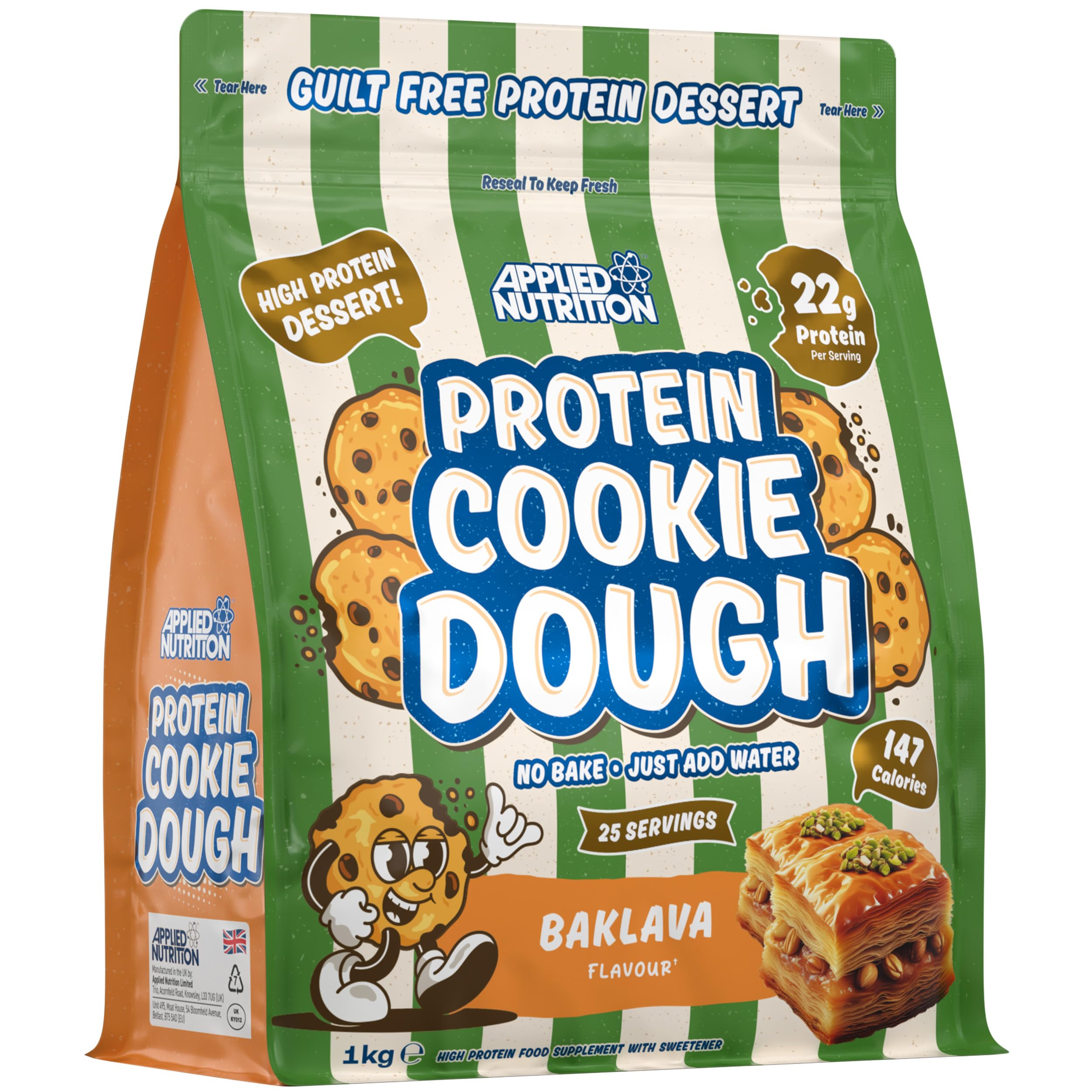 Applied Nutrition Protein Cookie Dough 1kg - High Protein Snack for Fitness & Weight Loss | Perfect for Post-Workout Recovery & Healthy Dessert