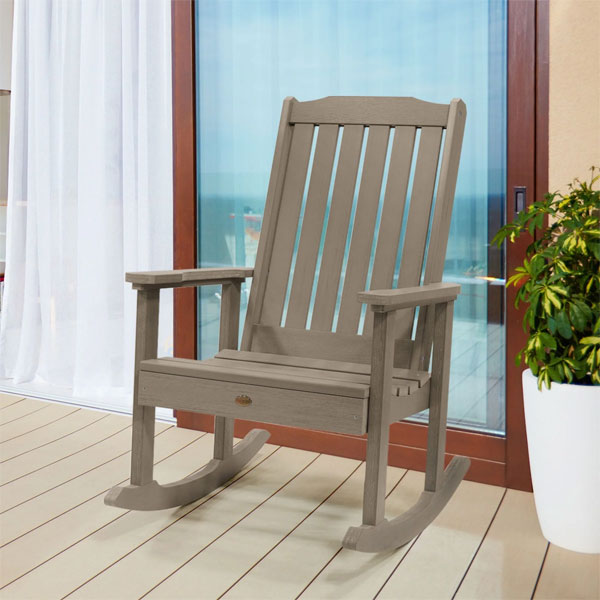 Lehigh Outdoor Rocking Chair - Patio, Garden & Porch Relaxation - Comfortable All-Weather Wicker Rocking Chair for Backyard, Deck & Poolside Use
