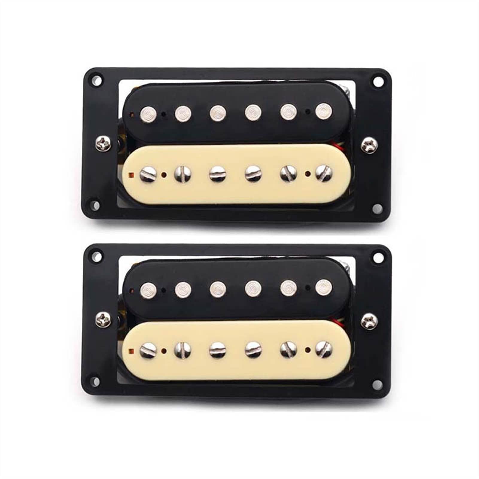 Zebra Humbucker Pickup - Double Coil Electric Guitar Pickup with Mounting Frame - Perfect for Rock, Blues & Metal Performances