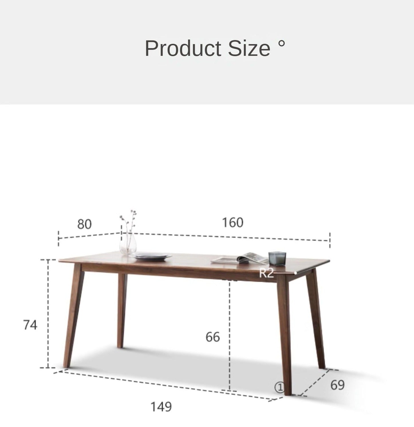 Premium Black Walnut Solid Wood Dining Table - Handcrafted Rustic Farmhouse Style - Perfect for Family Gatherings & Dinner Parties