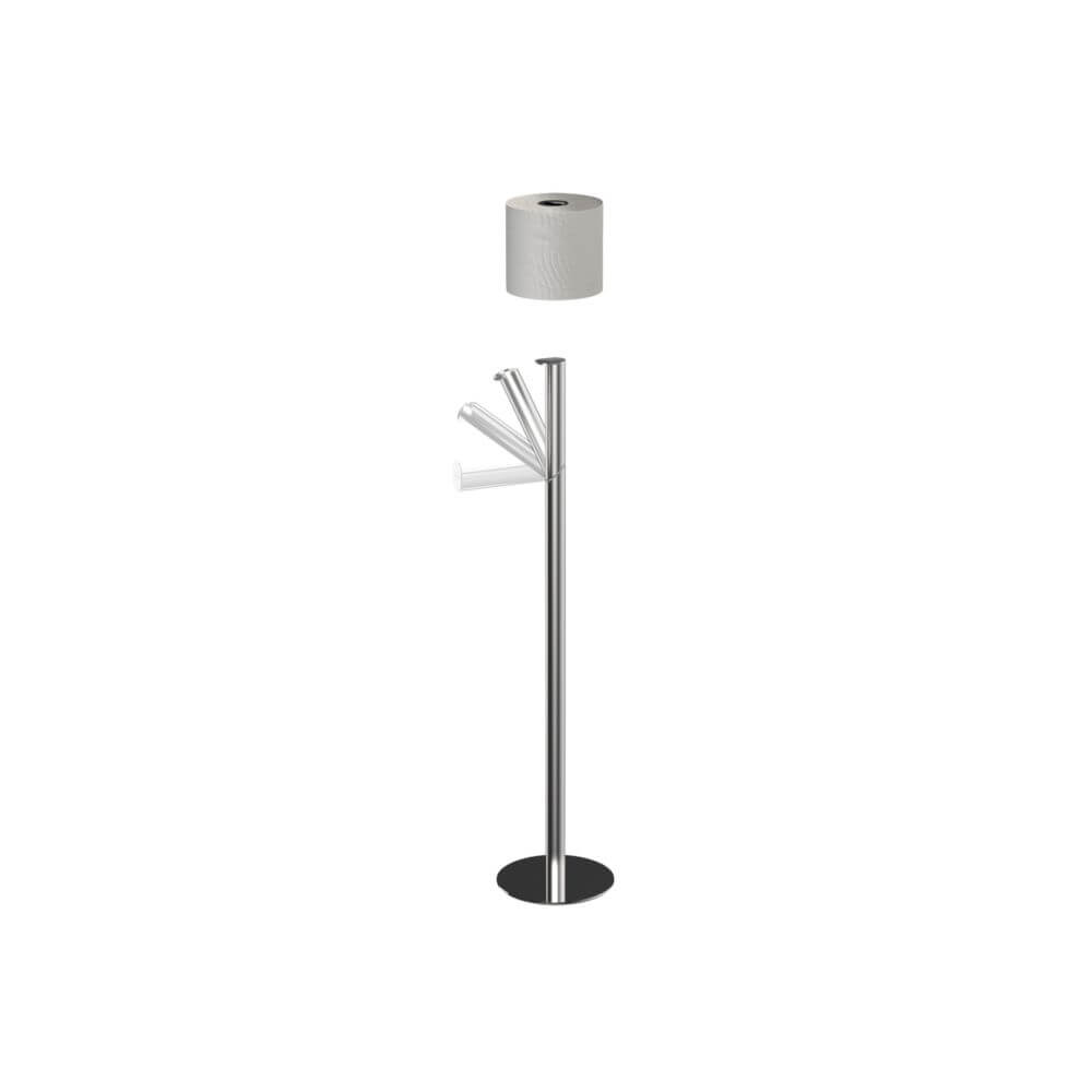 Joseph Joseph Luxe 2-in-1 Toilet Paper Holder - Premium Stainless Steel Bathroom Organizer for Modern Homes | Space-Saving Design for Small Bathrooms & Powder Rooms