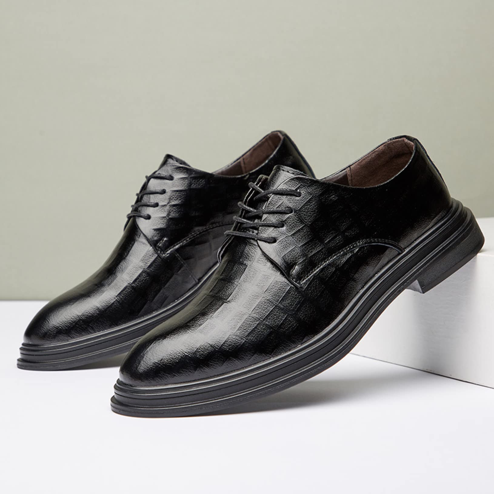 Men's Comfortable Oxford Dress Shoes - Classic Lace-Up Formal Shoes for Wedding, Business & Casual Wear | Durable Leather Business Shoes for Office, Party & Outdoor Occasions