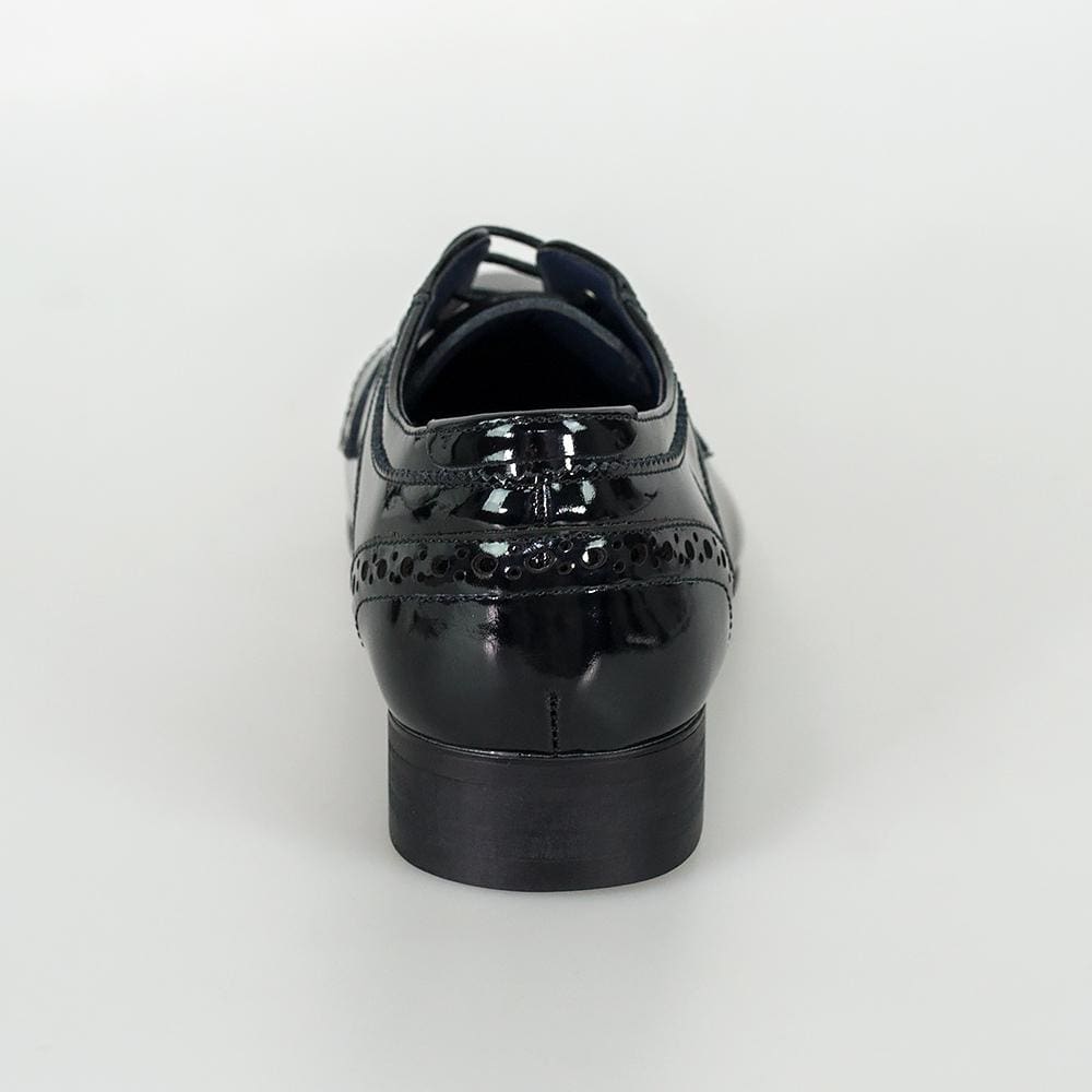 Cavani Scott Black Patent Leather Dress Shoes for Men - Formal & Business Occasions