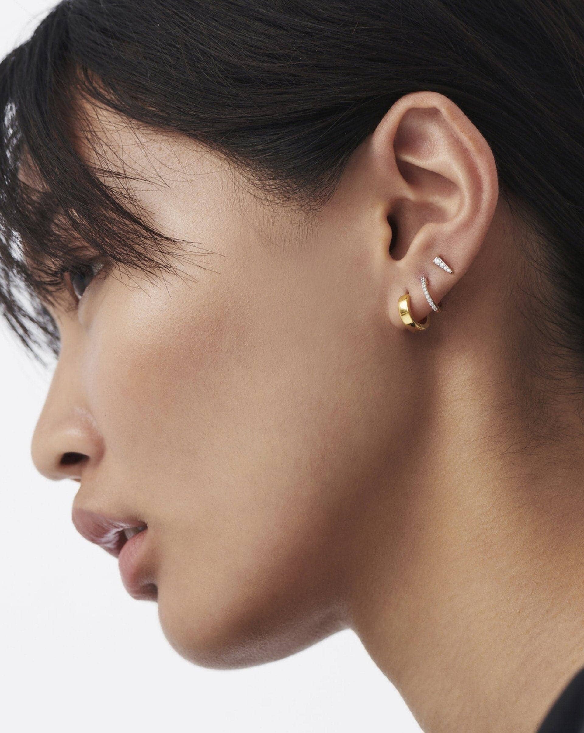 Celestial Pave Spike Stud Earrings - 18k Gold Vermeil & Cubic Zirconia Earrings for Women | Elegant Everyday Jewelry, Perfect for Parties, Weddings & Special Occasions