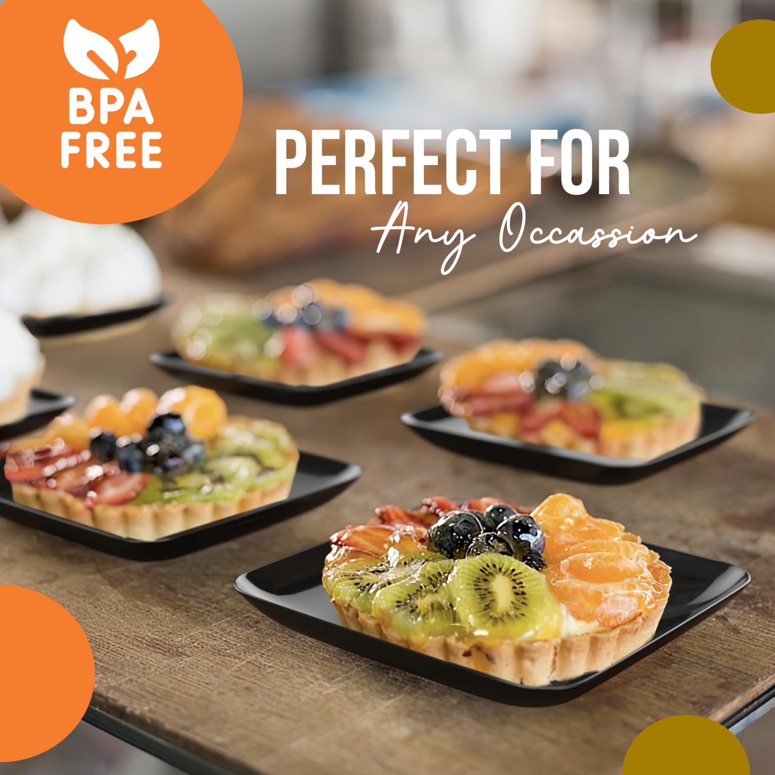 Eco-Friendly Mini Dessert Plates 240-Pack | 2.4