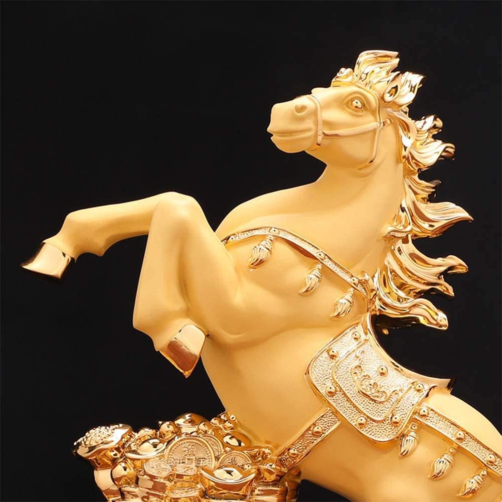 Premium Feng Shui Horse Statue - Handcrafted Resin Sculpture for Home & Office Decor, Wealth & Prosperity Symbol - Perfect for Living Room, Entrance, Bathroom, or Garden Decoration