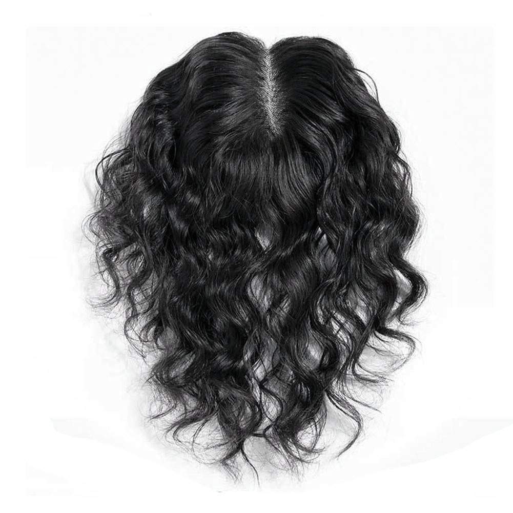 Fluffy Curly Human Hair Topper for Women - 14