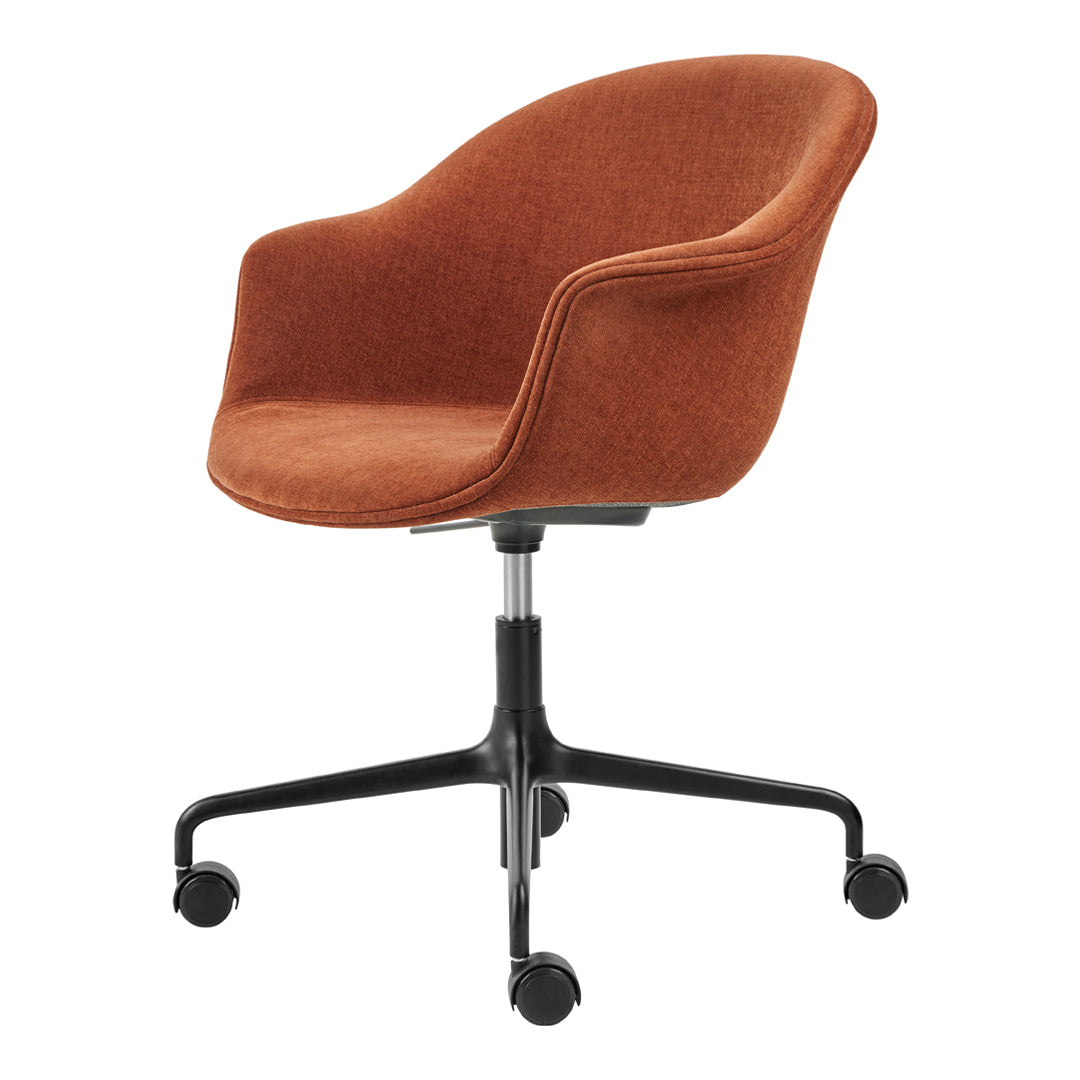 Bat Meeting Chair with 4-Star Base & Casters - Height Adjustable Fully Upholstered Office Chair for Conference Rooms, Home Offices, and Workspaces