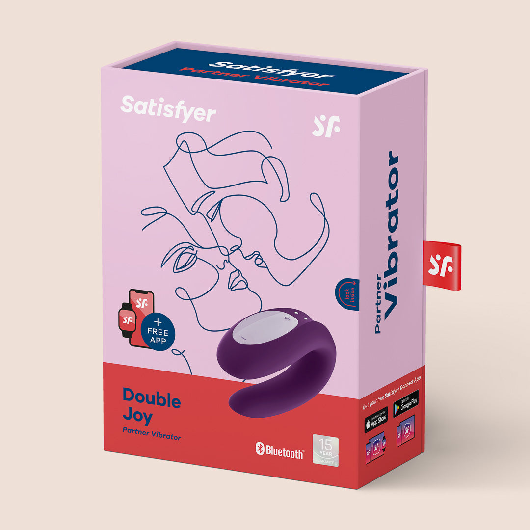 Satisfyer Double Joy App-Controlled Vibrator for Vaginal & Clitoral Stimulation - Perfect for Couples Play & Solo Pleasure