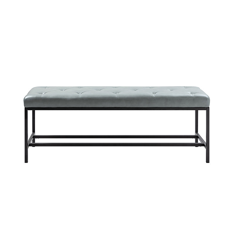 Johannes Upholstered Bench - Stylish Storage Ottoman with Tufted Cushion, Modern Entryway Bench for Bedroom, Living Room & Hallway - Perfect for Seating, Storage & Home Decor