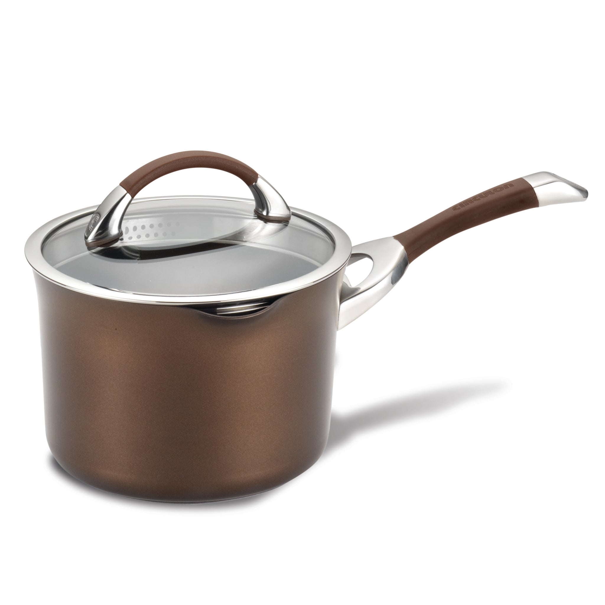 Symmetry 3.5 Quart Straining Saucepan with Lid - Premium Stainless Steel Pasta Pot with Built-in Colander for Cooking, Draining & Serving - Perfect for Pasta, Soup, Vegetables & More