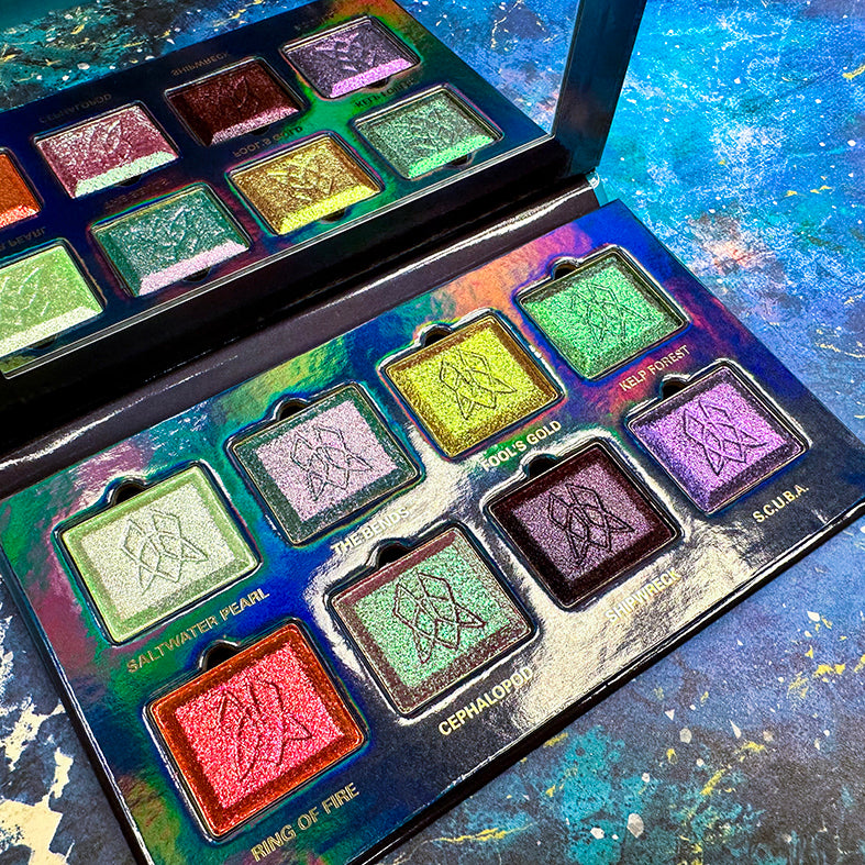 Deep Sea Treasures Eyeshadow Palette - 12 Vibrant Shades for Stunning Makeup Looks | Perfect for Party, Halloween & Cosplay