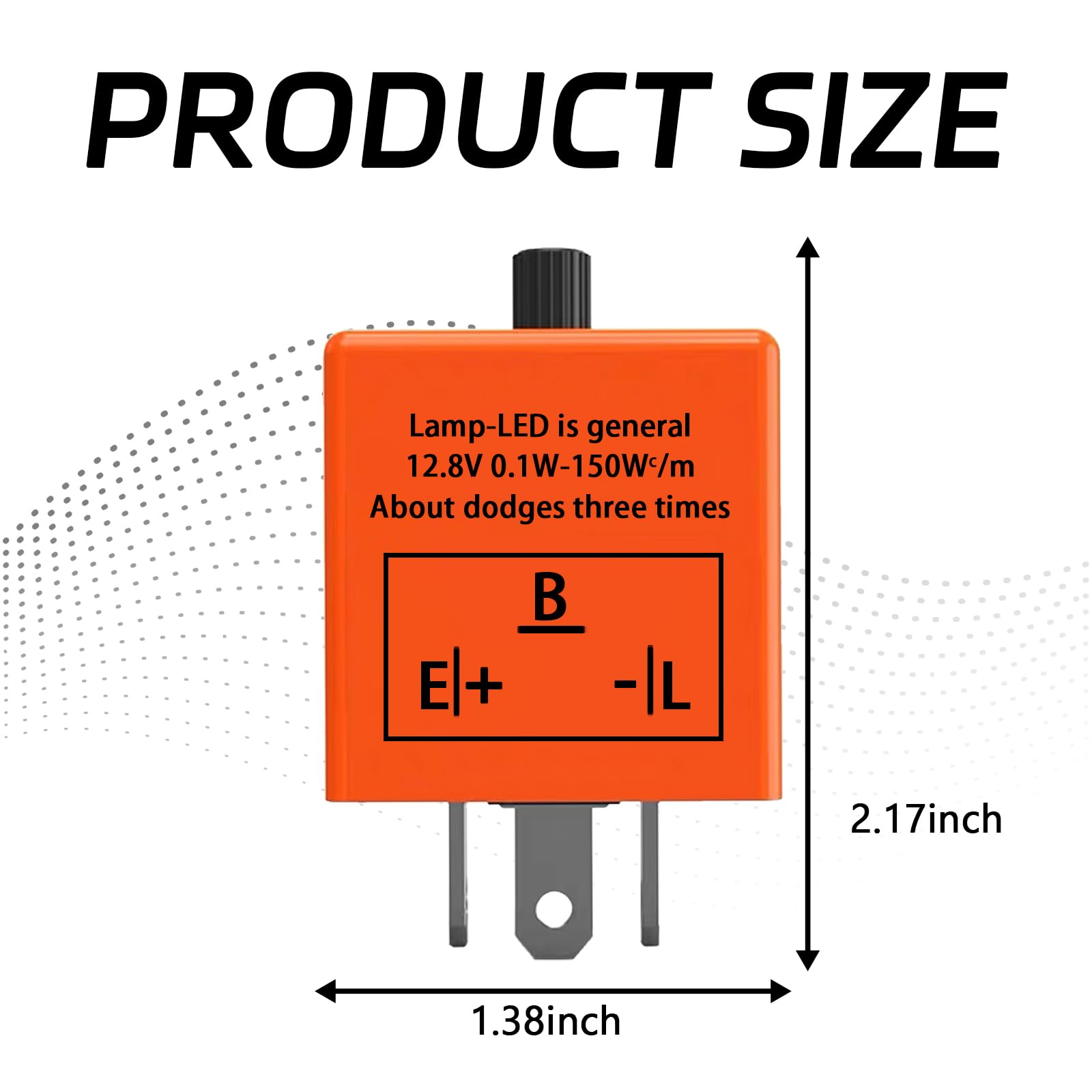 CF13 LED Flasher Relay - 3 Pin 12V Adjustable Turn Signal Flasher for LED Lights | Compatible with CF13 EP34 | Electronic Fixed Super Fast Flash Indicator (Pack of 1) | Perfect for Motorcycle, Car, Truck & RV Turn Signal Upgrades
