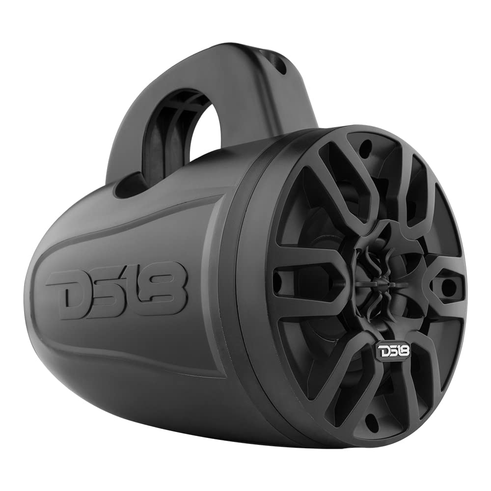 DS18 MP4TP.4A 4 Inch 600W Waterproof Bluetooth Marine Tower Speakers with Built-in Amplifier & Remote Control - Perfect for Boats, Yachts, and Outdoor Water Activities