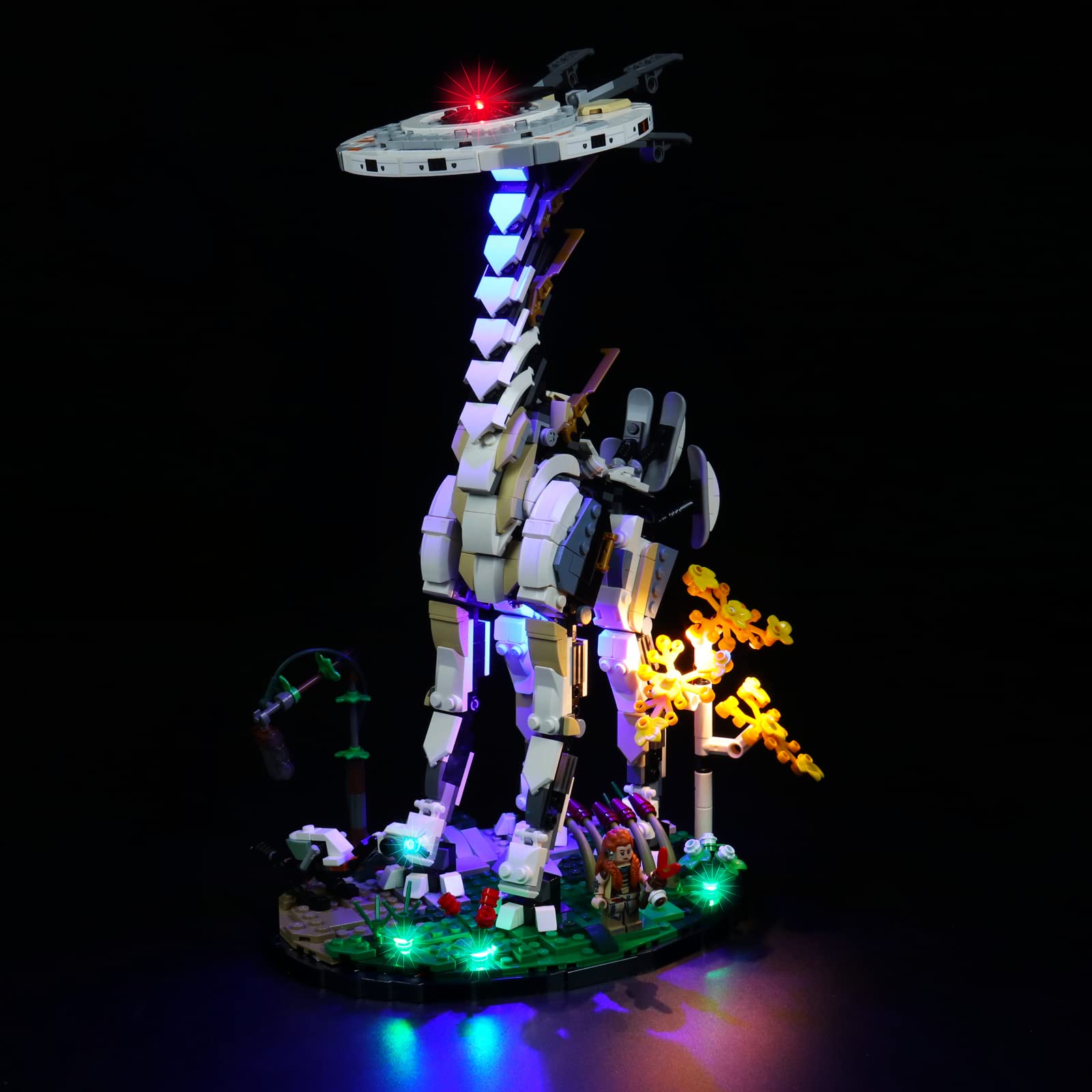Bourvill LED Lights Kit for Lego Horizon Forbidden West Tallneck 76989 - Compatible with Lego Building Set 76989 (Model Not Included) - Enhance Your Lego Display with Custom Lighting for Home Decoration & Collectible Showcase