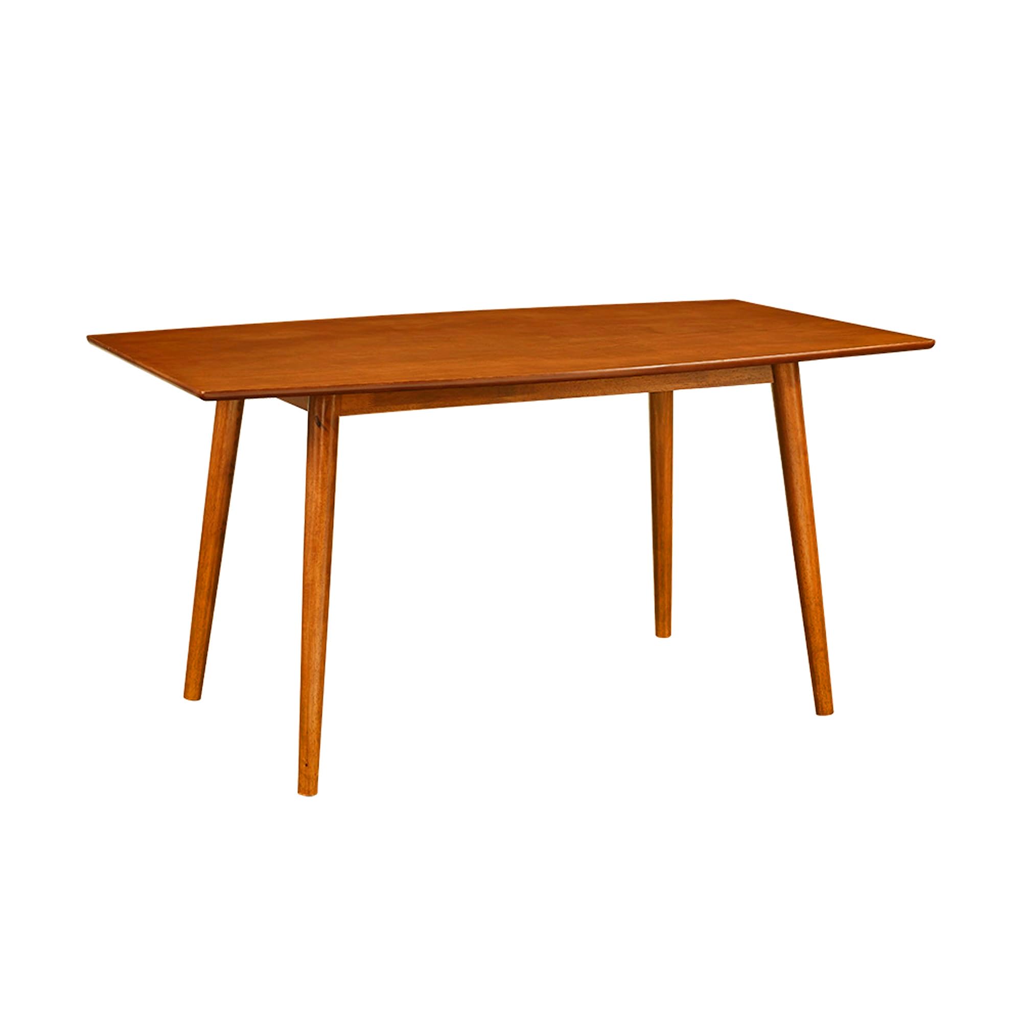 Walker Edison 6-Person Mid-Century Modern Dining Table Set with Hairpin Legs - 60 Inch Rectangular Wood Kitchen Table & Chairs in Brown | Perfect for Small Spaces, Open Concept Homes & Modern Farmhouse Decor