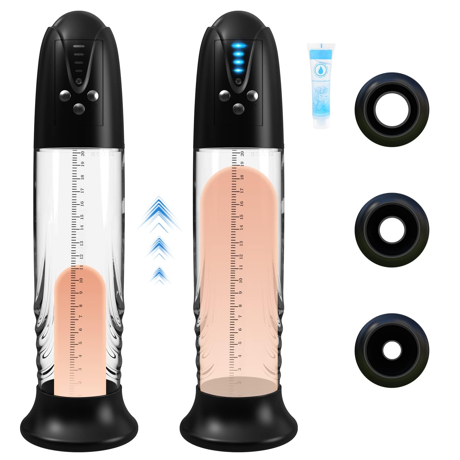 Electric Penis Pump for Men - Automatic Vacuum Enlargement Stimulator with 4 Suction Modes, Adult Male Enhancement Device - Perfect for Couples Play & Solo Pleasure
