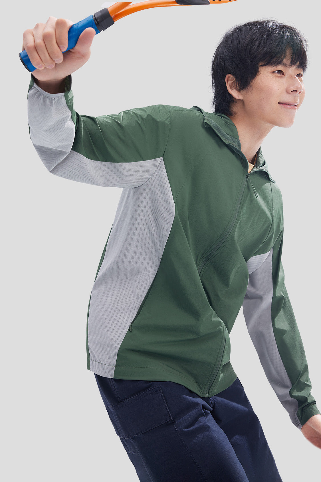 Men's Lightweight Packable Sun Protection Jacket UPF50+ - Breathable Travel & Outdoor Hiking Windbreaker for Summer Adventures