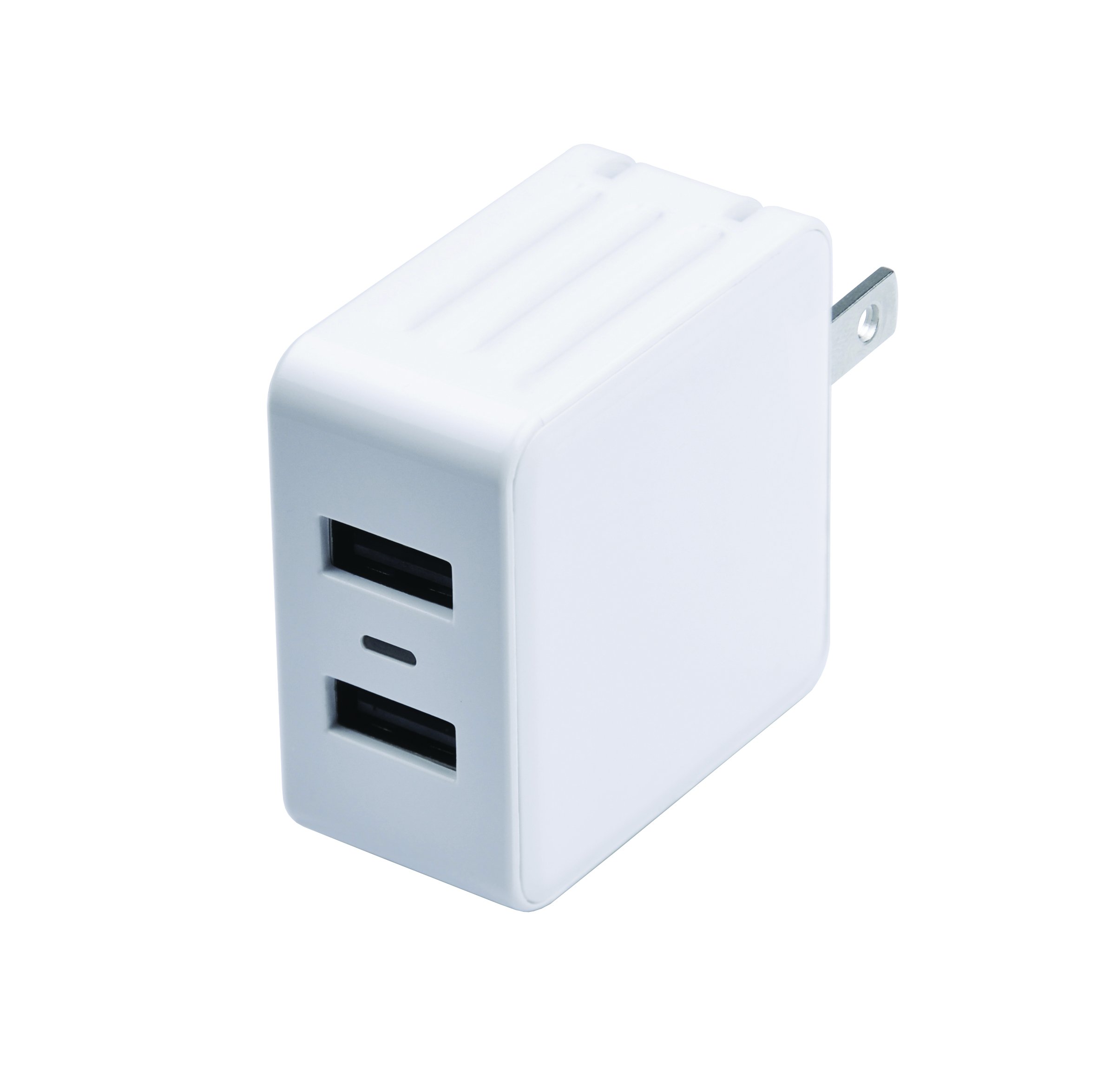 Zenith PM1002UW31 Dual USB Wall Charger - Fast Charging 2.4A Power Adapter for iPhone, Android, Tablets - White | Perfect for Home, Office, Travel & Nightstand Charging