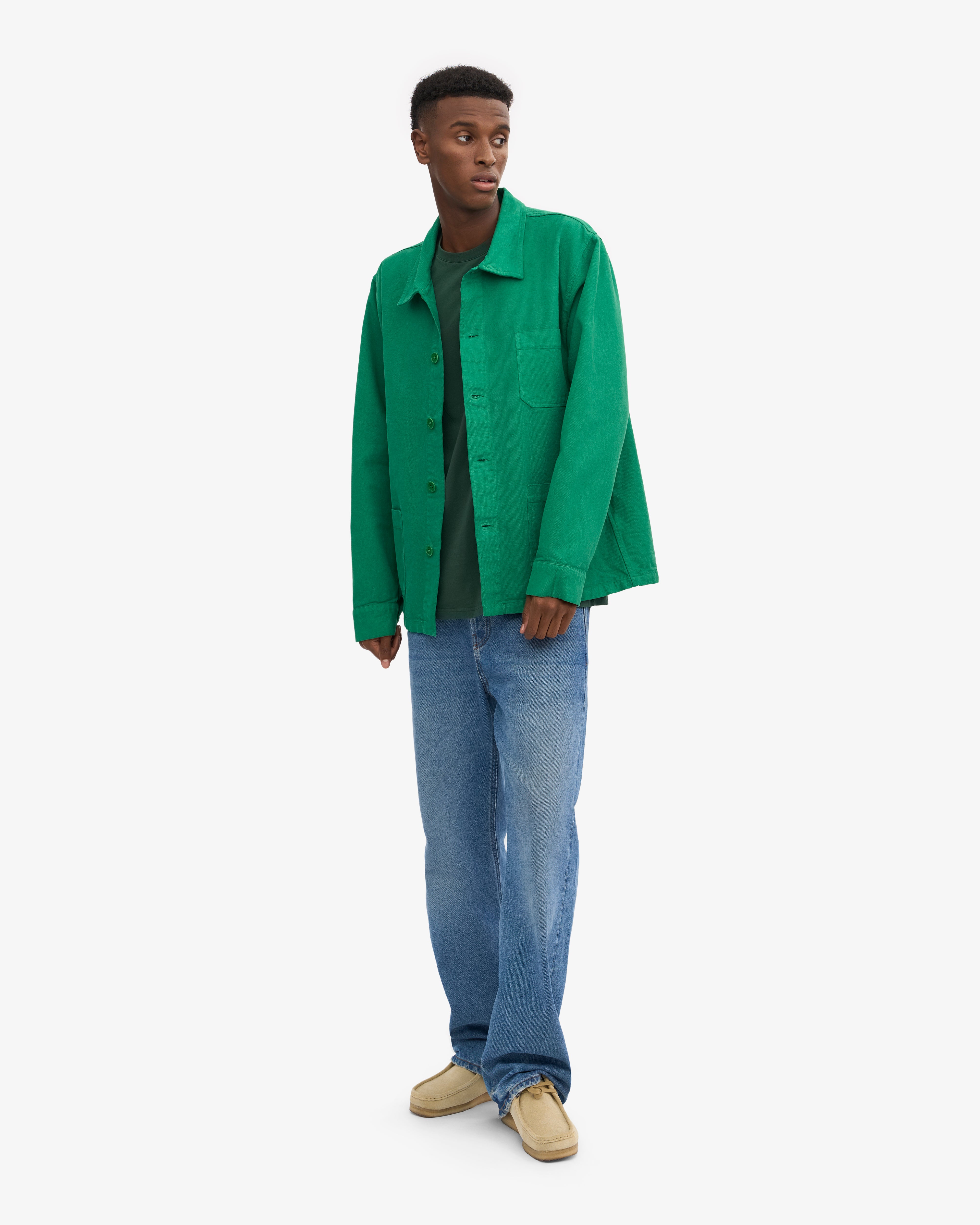 Organic Workwear Jacket for Men & Women | Kelly Green Eco-Friendly Jacket | Durable Outdoor Work Jacket for Construction, Farming & Casual Wear