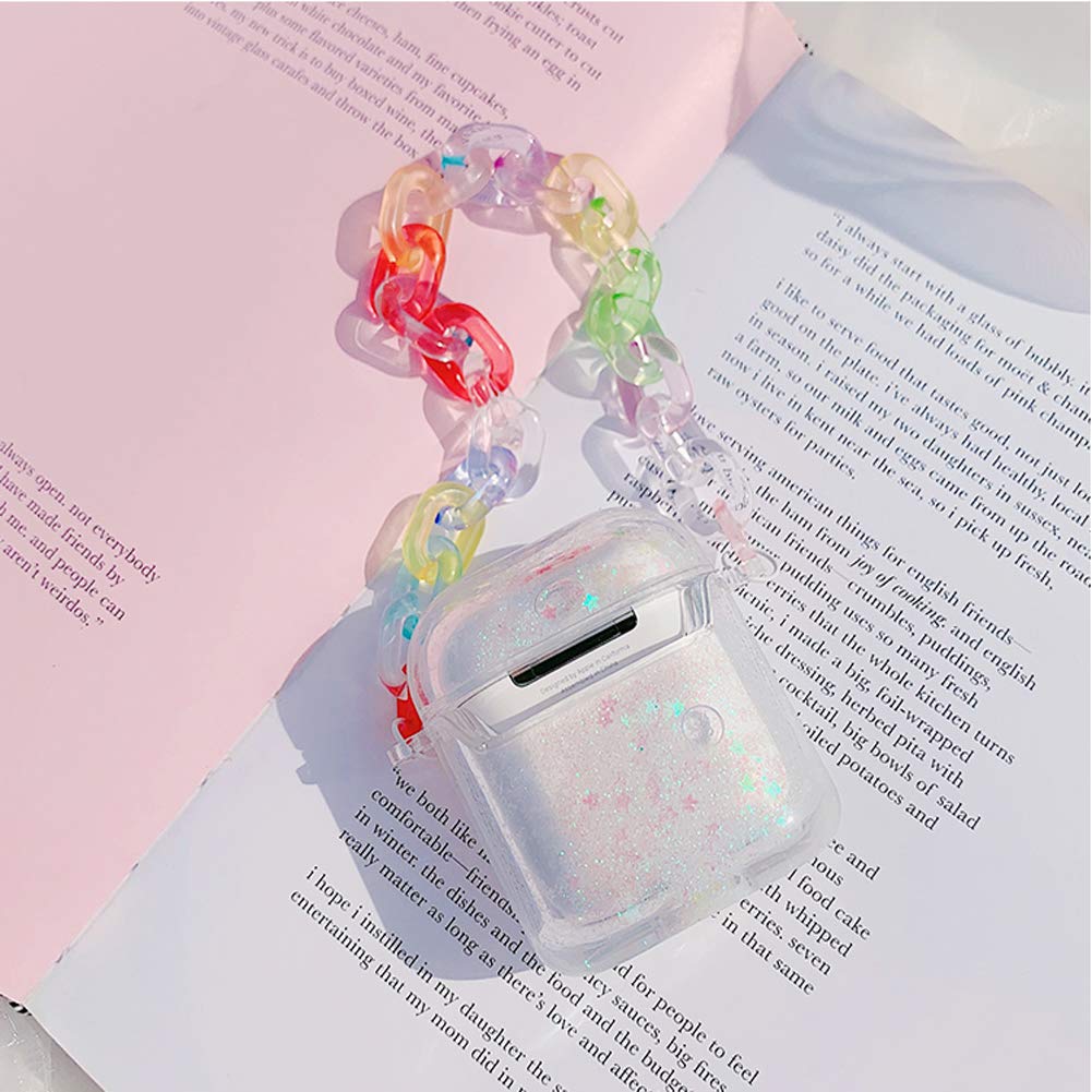 Cute AirPods Pro Case with Sequins & Chain - Wireless Charging, Protective Cover for Girls & Women - Perfect for Daily Use & Gifts